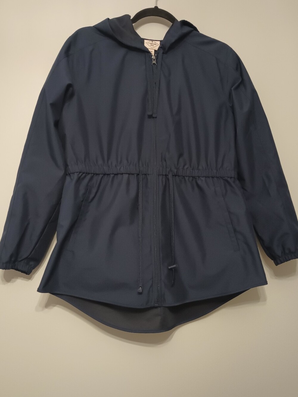 St John's Bay Navy Hooded Drawstring Windbraker Jacket PM